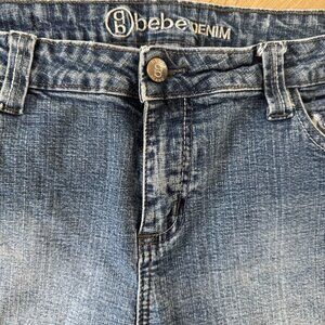 BEBE DENIM JEANS WOMEN SZ 19-20 SKINNY JEANS ENSEMBLE POCKET STRETCH B/C